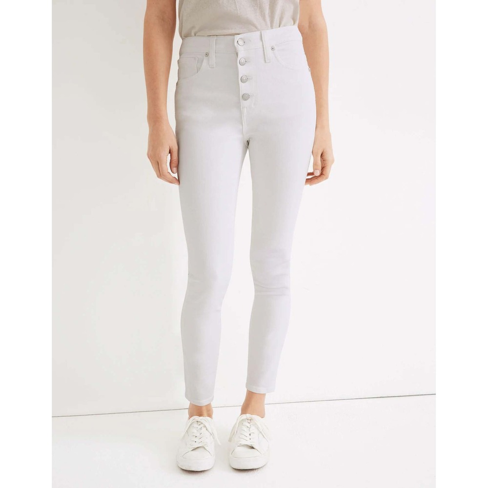 Madewell‎ High-Rise Skinny Crop Jeans 28 Petite True White Coastal Country Club